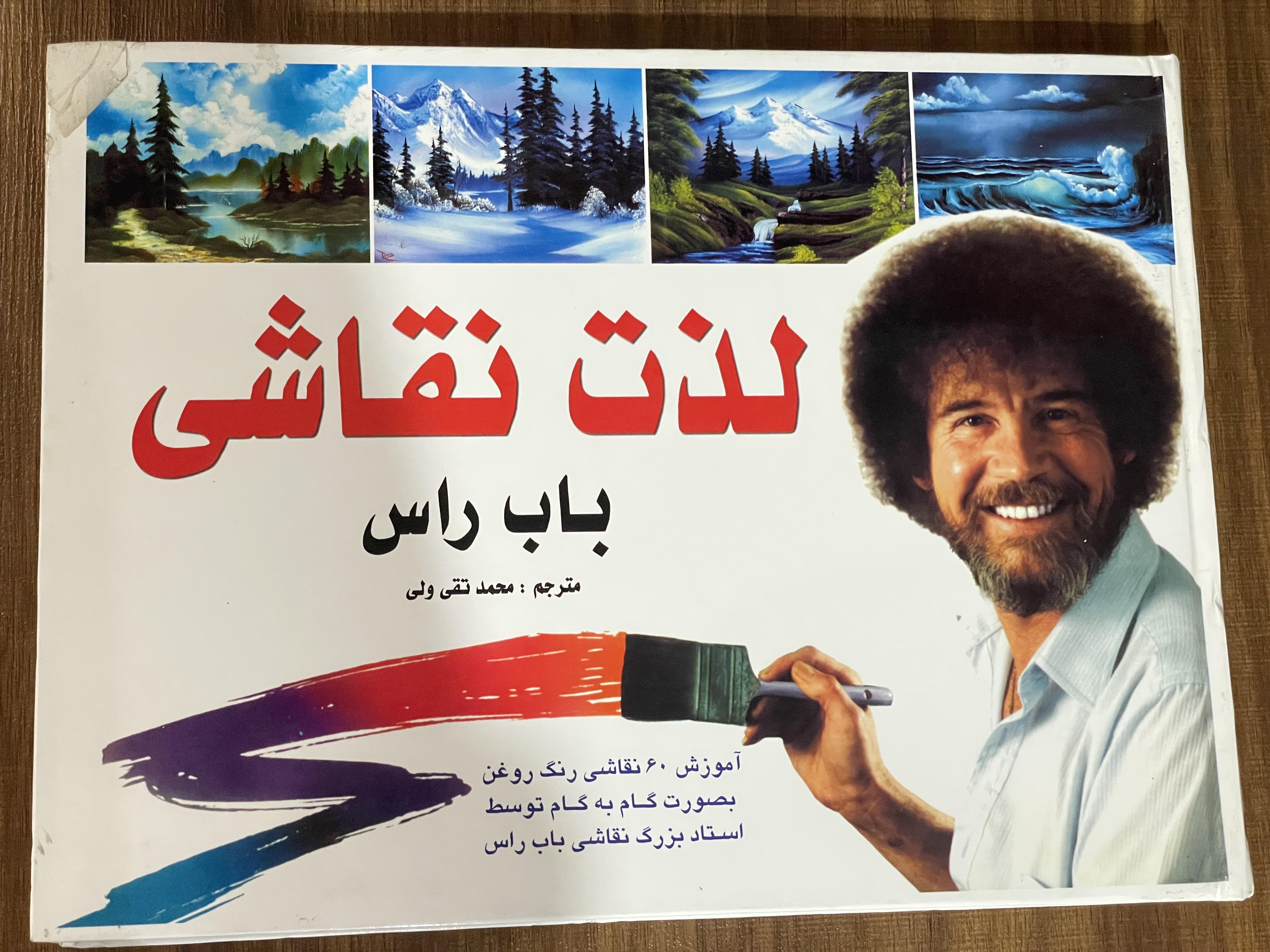 کتاب لذت نقاشی باب راس آموزش 60 نقاشی رنگ روغن - محمد تقی ولی - دست دوم