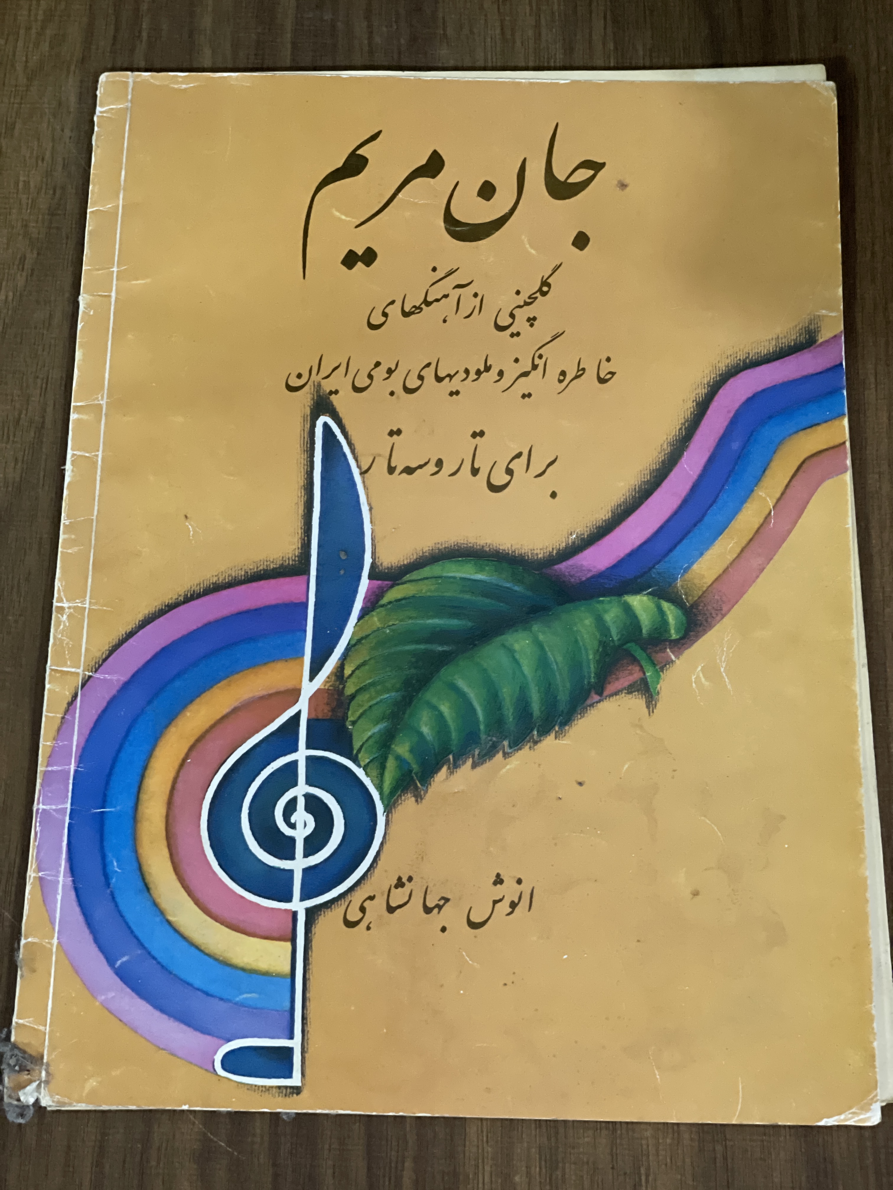 کتاب جان مریم گلچینی از آهنگهای خاطره انگیز و ملودیهای بومی ایران برای تار و سه تار - انوش جهانشاهی - دست دوم
