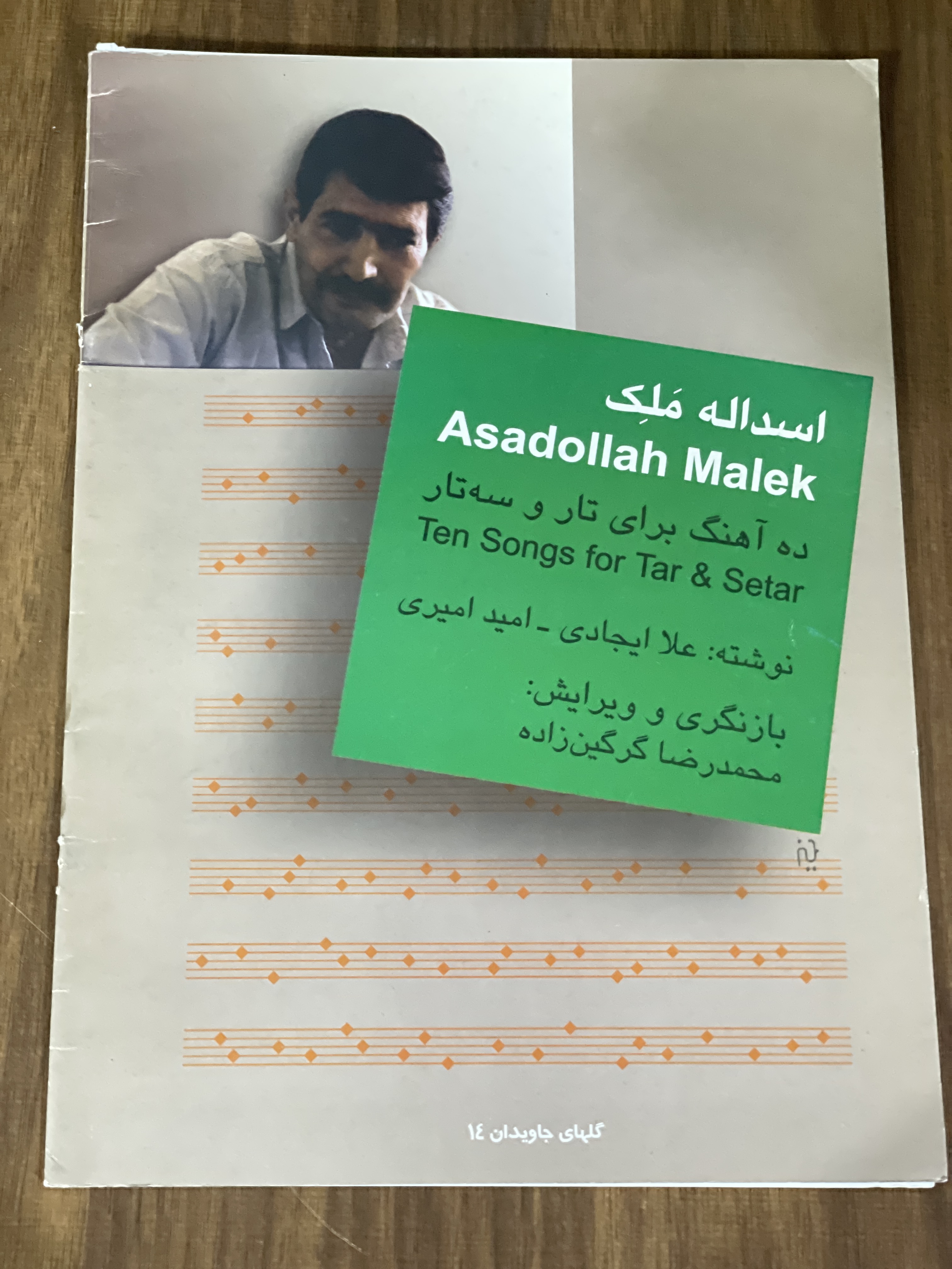 کتاب ده آهنگ برای تار و سه تار - اسدله ملک - دست دوم