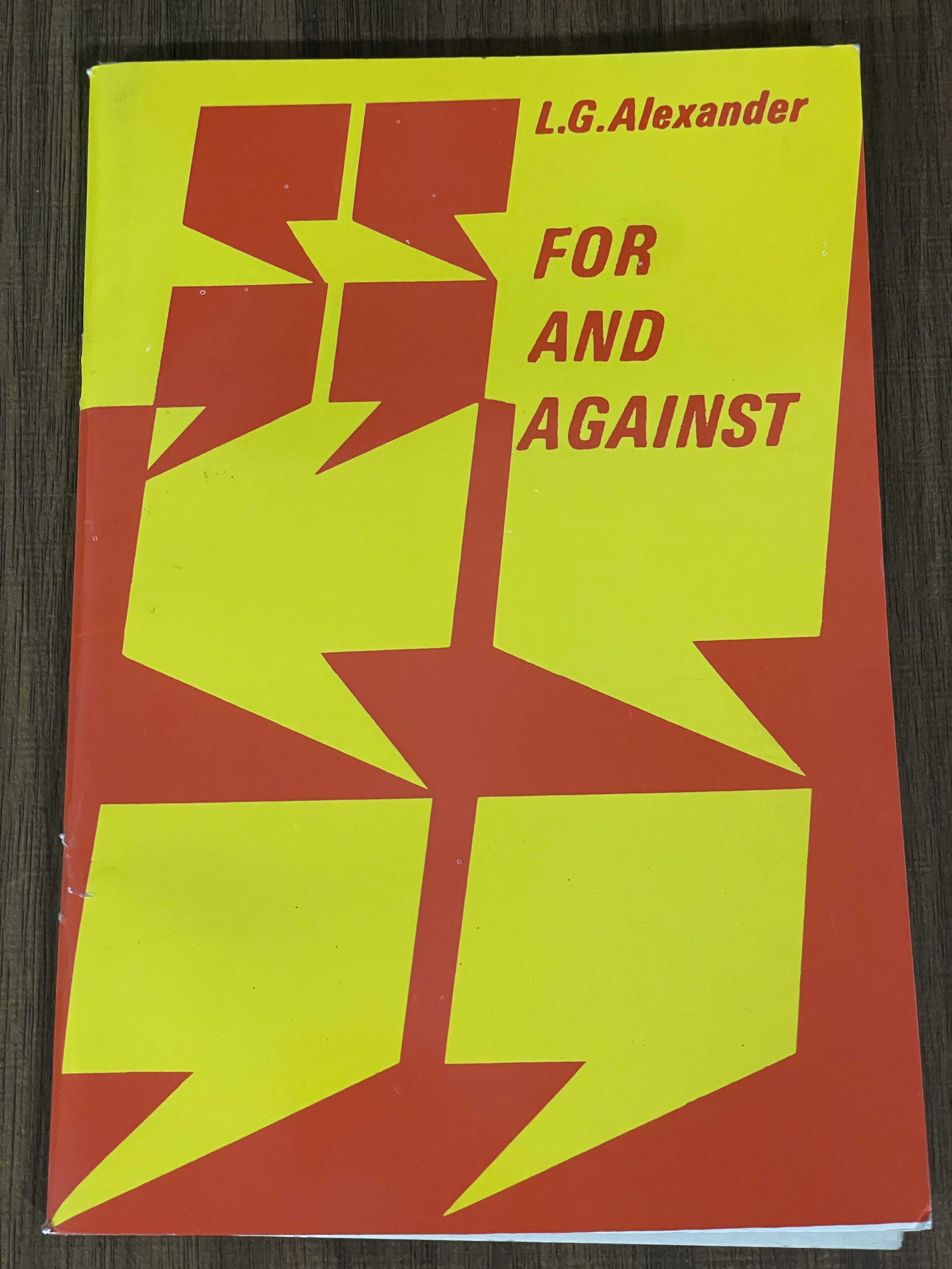 کتاب For And Against  - L.G Alexander - دست دوم